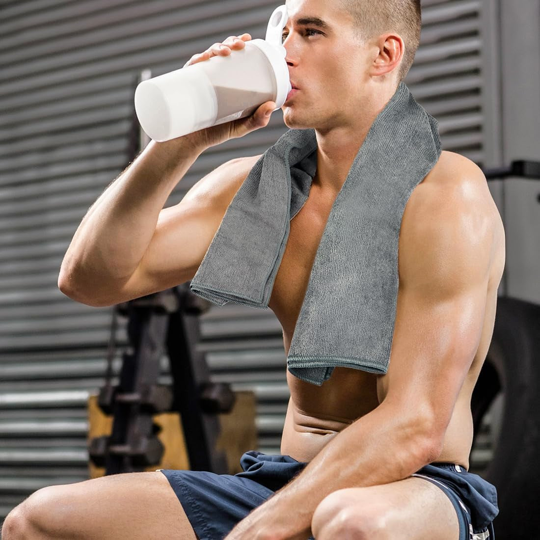 ORIGTHY Gym Towels, Highly Absorbent Sweat Towels, Soft and Quick Drying Gym Tow