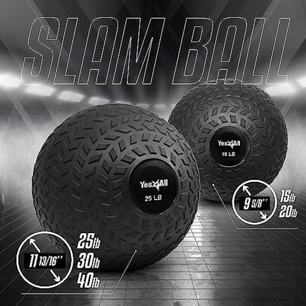 Slam Balls, 10-40Lb Weighted Ball Weight, Durable PVC Sand Filled Workout Dynamic Slam Ball for Core Strengthen