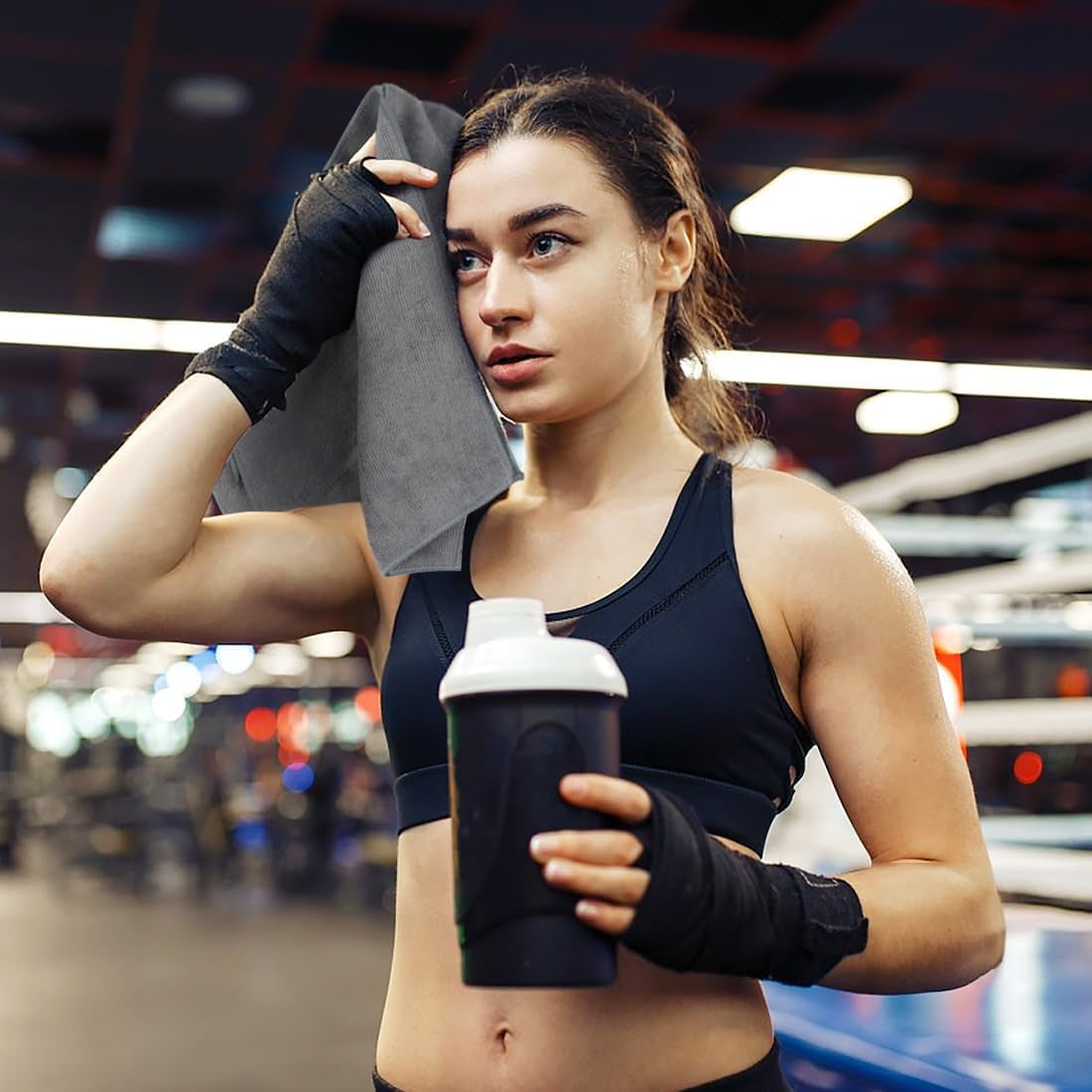 ORIGTHY Gym Towels, Highly Absorbent Sweat Towels, Soft and Quick Drying Gym Tow