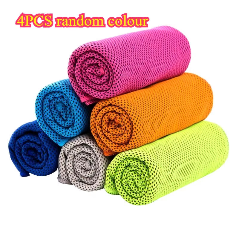 4PCS Sports Cooling Cold Towels, Neck and Face Cooling Towels, Cooling Towels, Cold Towels, Sports Outdoor Cool