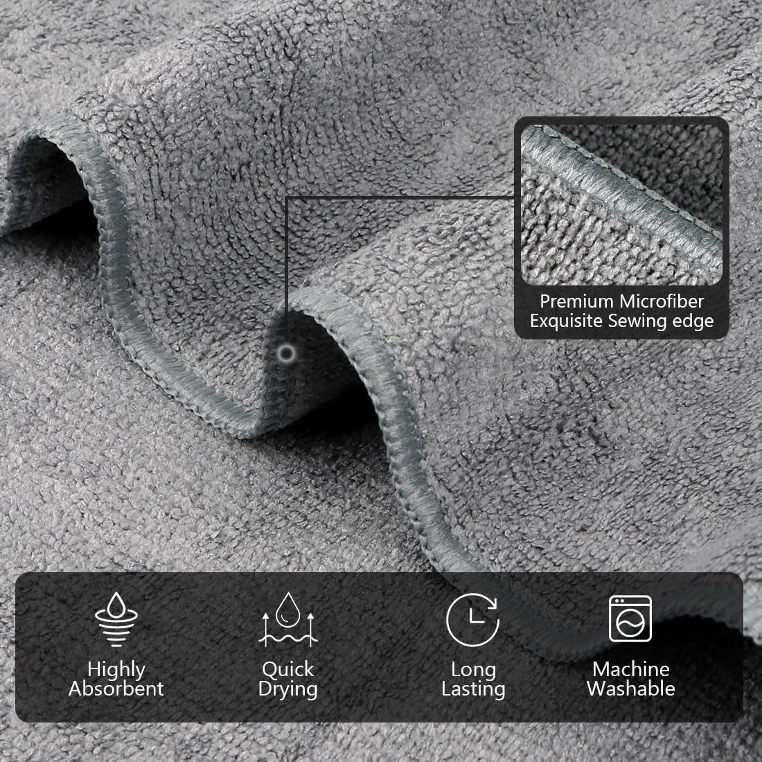 ORIGTHY Gym Towels, Highly Absorbent Sweat Towels, Soft and Quick Drying Gym Tow