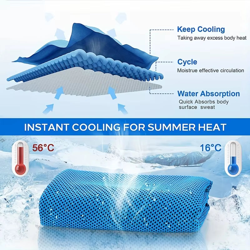 4PCS Sports Cooling Cold Towels, Neck and Face Cooling Towels, Cooling Towels, Cold Towels, Sports Outdoor Cool