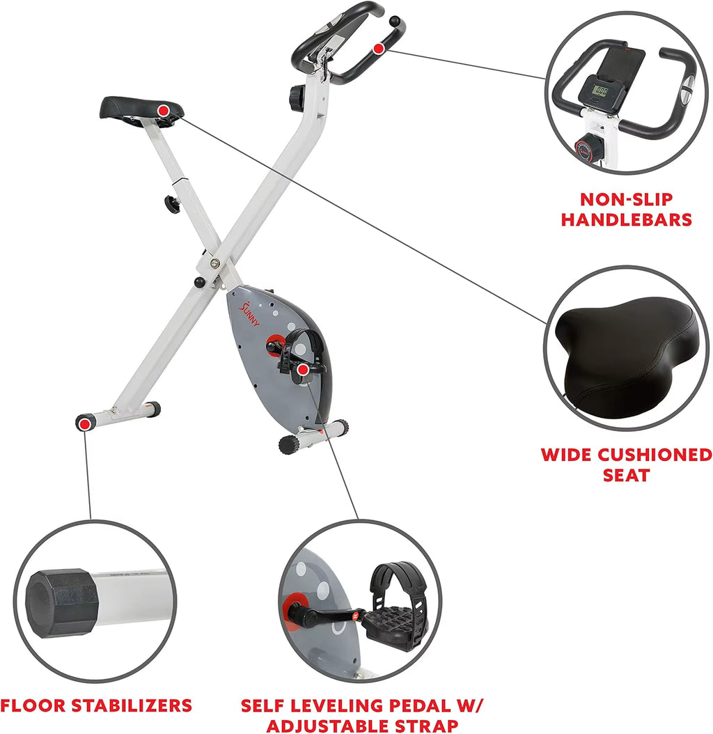 Exercise Bike W/Pulse Sensors & Adjustable Cushion Seat, Home Cardio Training Machine for Adults/Seniors' Indoor Cycling Workout